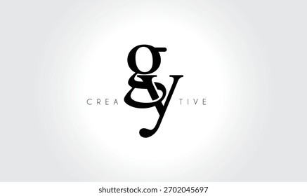 GYgy Elegant Serif Monogram Logo - Luxuriöses typografisches Lettermark in Kleinbuchstaben für modernes Branding