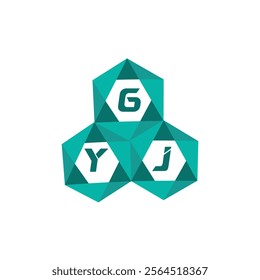 GYJ creative minimalist letter logo. GYJ unique vector initials alphabet letter logo design
