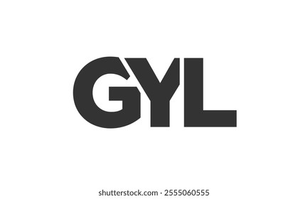 GYL logo design template with strong and modern bold text. Initial based vector logotype featuring simple and minimal typography. Trendy company identity ideal for businesses brand presence.