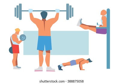 in a gym
