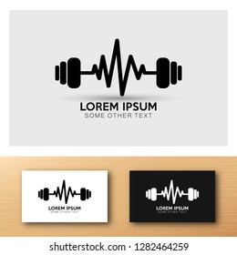 Gym abstract logo design in vector format