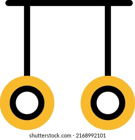 Actividad de gimnasio, ilustración, vector sobre un fondo blanco.