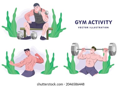 Gym Activity - Activity Vector Illustration