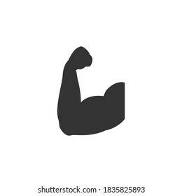 Gym Arm Silhouette Power Hand Black Stock Vector (Royalty Free) 1835825893