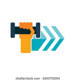 Gym Arrow Logo Icon Design