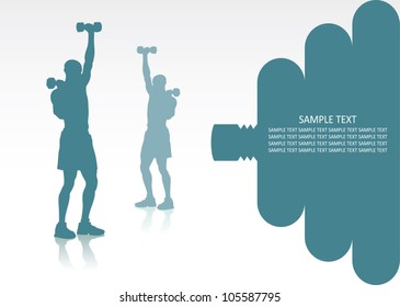 Gym background - vector illustration