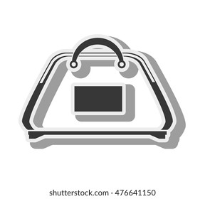 gym bag accessory exercise and training equipment vector illustration