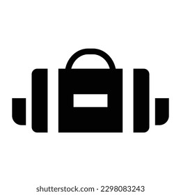gym bag glyph icon illustration vector graphic