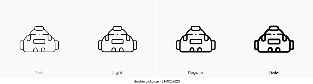 gym bag icon. Linear style sign isolated on white background. Vector illustration.