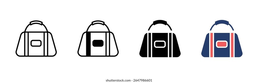 Gym Bag icon sheet multiple style collection