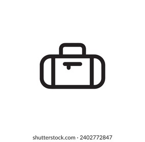 Gym Bag icon vector. Linear style sign for mobile concept and web design. Gym Bag symbol illustration. Pixel vector graphics - Vector.