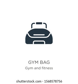 Gym bag icon vector. Trendy flat gym bag icon from gym and fitness collection isolated on white background. Vector illustration can be used for web and mobile graphic design, logo, eps10
