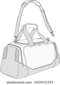 Bolso del gimnasio Vector Ilustración de moda 