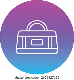 Gym Bag vector icon. Can be used for printing, mobile and web applications.