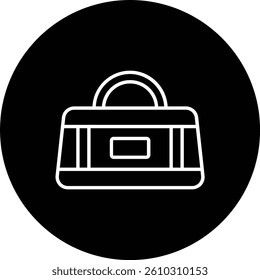 Gym Bag vector icon. Can be used for printing, mobile and web applications.