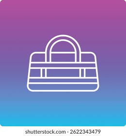 Gym Bag vector icon. Can be used for printing, mobile and web applications.