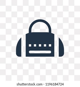 Gym bag vector icon isolated on transparent background, Gym bag transparency concept can be used web and mobile