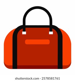 Gym bag vector icon on white background.