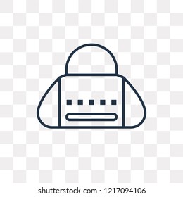 Gym bag vector outline icon isolated on transparent background, high quality linear Gym bag transparency concept can be used web and mobile