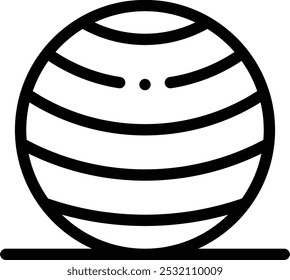 gym ball icon. Thin Linear Style Design Isolated On White Background