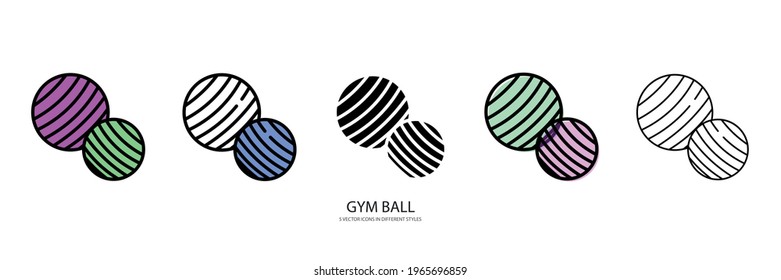 Gym Ball vector type icon