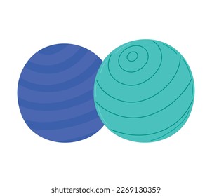 gym balls design over white