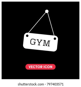 Gym Banner Vector Icon Illustration