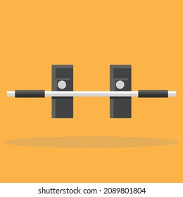 gym bar fitness equipment flat icon illustration vector file