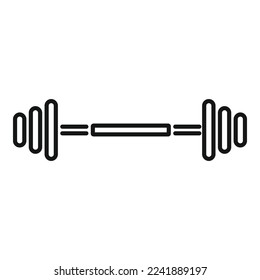 Gym barbell icon outline vector. Sport exercise. Active workout