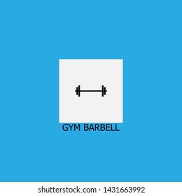 gym barbell icon sign signifier vector