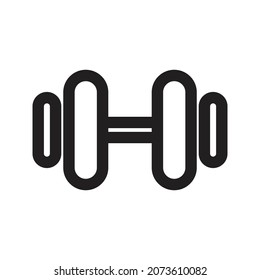 GYM barbell Symbol Vektorlinie für Web, Präsentation, Logo, Symbol. 
