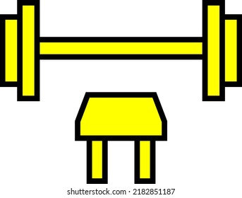 Gym barbell, illustration, vector on a white background.
