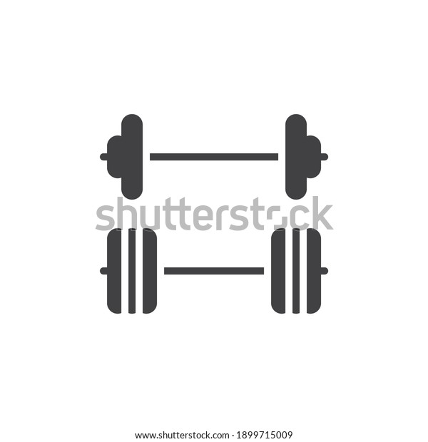 Gym barbell vector icon. filled flat sign\
for mobile concept and web design. Dumbell, barbell glyph icon.\
Symbol, logo illustration. Vector\
graphics