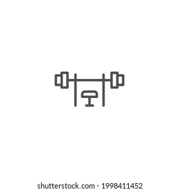 gym barbells icon isolated on white background