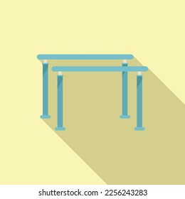Gym bars icon flat vector. Sport playground. Room hall