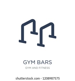 Gym bars icon. Trendy flat vector Gym bars icon on white background from Gym and fitness collection, vector illustration can be use for web and mobile, eps10