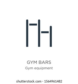 Gym bars icon vector. Trendy flat gym bars icon from gym equipment collection isolated on white background. Vector illustration can be used for web and mobile graphic design, logo, eps10