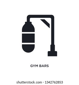 gym bars isolated icon. simple element illustration from gym equipment concept icons. gym bars editable logo sign symbol design on white background. can be use for web and mobile