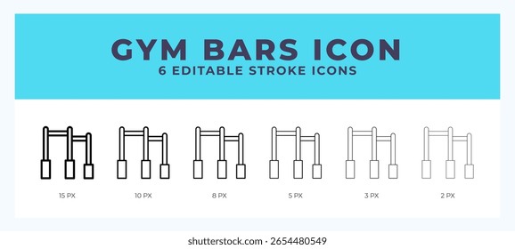 Icono de línea de barras de gimnasio. Símbolo de icono de alta calidad para el Diseño web. App
