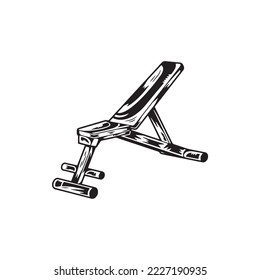 Gym bench press icon. Gym Vector and Fitness Logos on White Background
