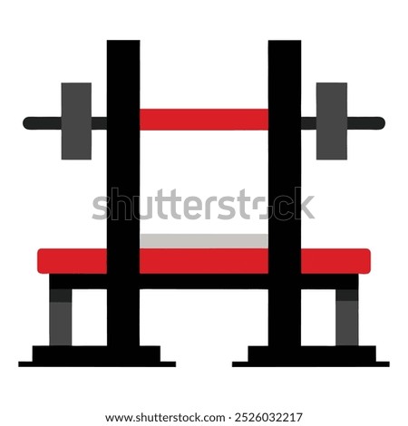 Gym Bench Press Vector Design.