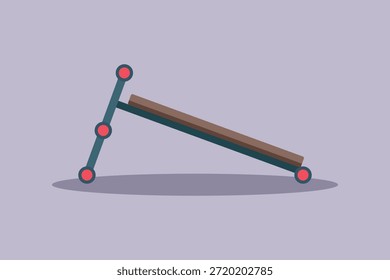 Propiedad de banco de gimnasio. Concepto de la propiedad del gimnasio. Ilustración vectorial plana coloreada aislada