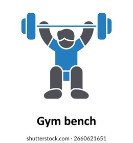  Ícone de vetor de banco de ginástica que pode facilmente modificar ou editar

