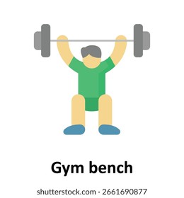  Gym bench Vector Icon which can easily modify or edit

