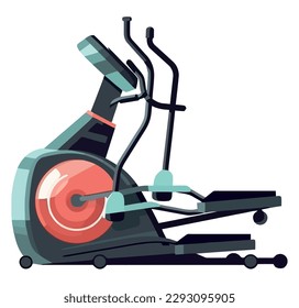 Gym bicycle vector over white