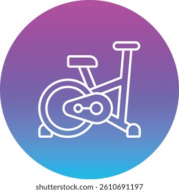 Gym Bike vector icon. Can be used for printing, mobile and web applications.
