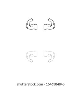 Gym. Black symbol on white background. Simple illustration. Flat Vector Icon. Mirror Reflection Shadow. Can be used in logo, web, mobile and UI UX project