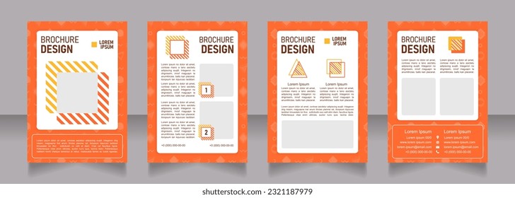 Diseño del folleto en blanco de gimnasio. Conjunto de plantillas con espacio de copia para texto. Recopilación de informes corporativos prefabricados. Editable 4 páginas de papel. Banschrift SemiLight, negrita semicondensada, fuentes ariales regulares usadas