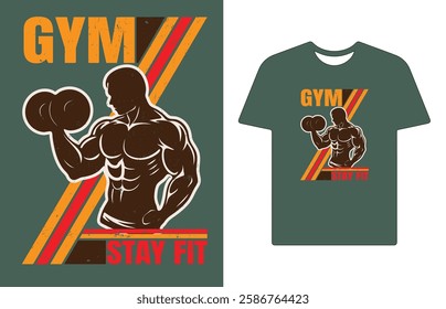 GYM AND BODY BUILDER T SHIRT DESIGN
