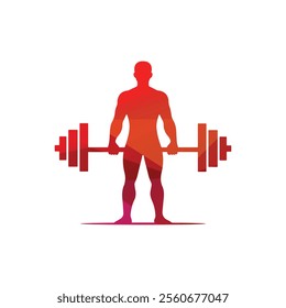 Gym Body Logo Design Vector Illustration